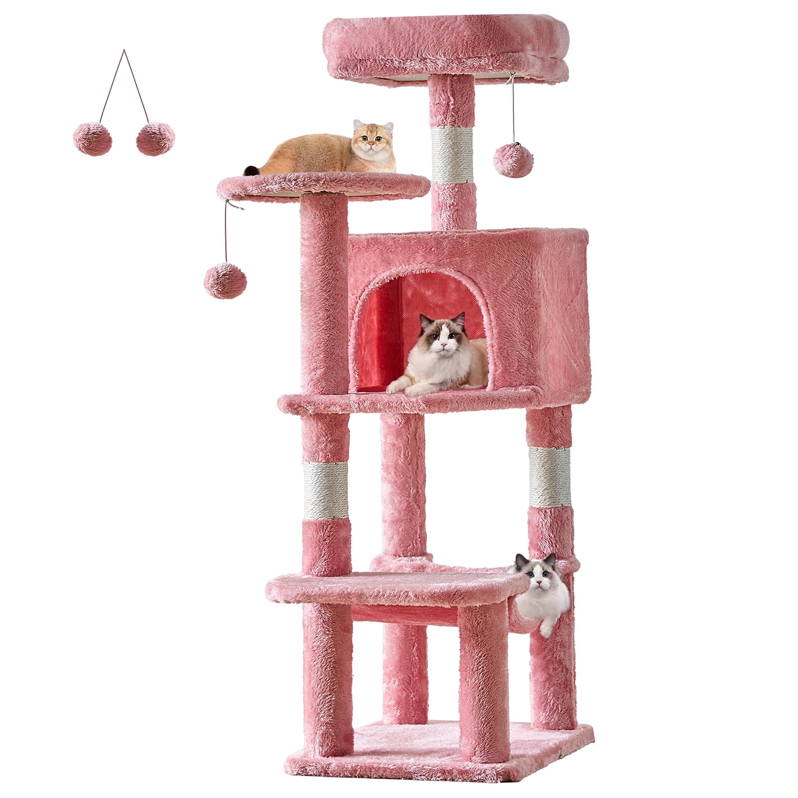 Cat Tree Tower for Pet Furniture, Scratching Posts, and House for Indoor Cats.
