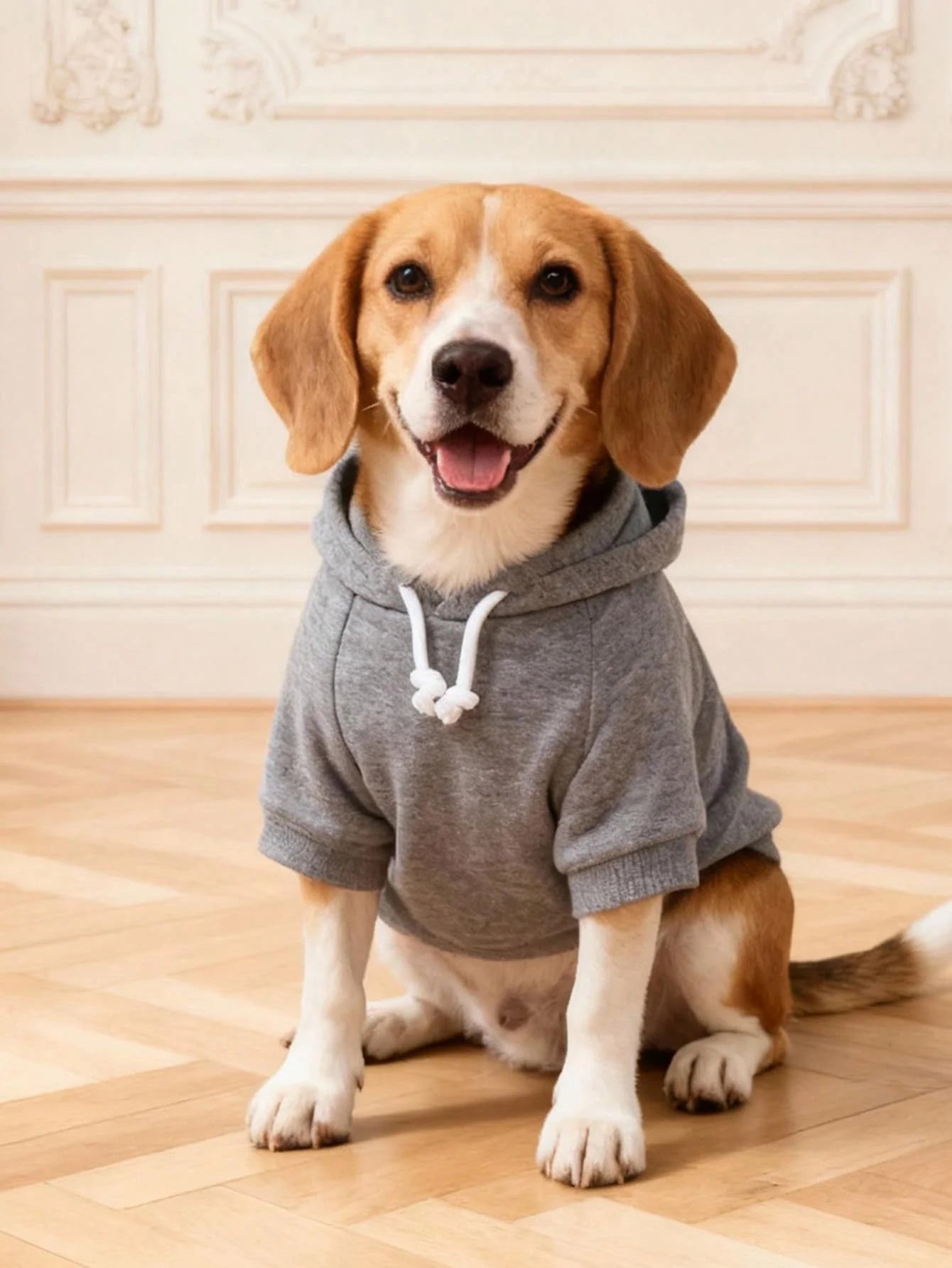 Polyester Warm Basic Hooded Sweatshirt Suitable for Indoor and Outdoor Cats and Dogs.