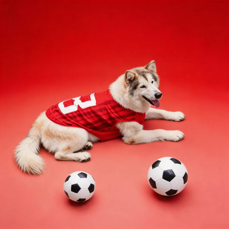 2026 Soccer Cat and Dog Football Breathable Mesh Jersey.   Dog Jersey is Thin,  Cool,  Summer T-Shirt,  Soft and is a Quick to Dry Vest.