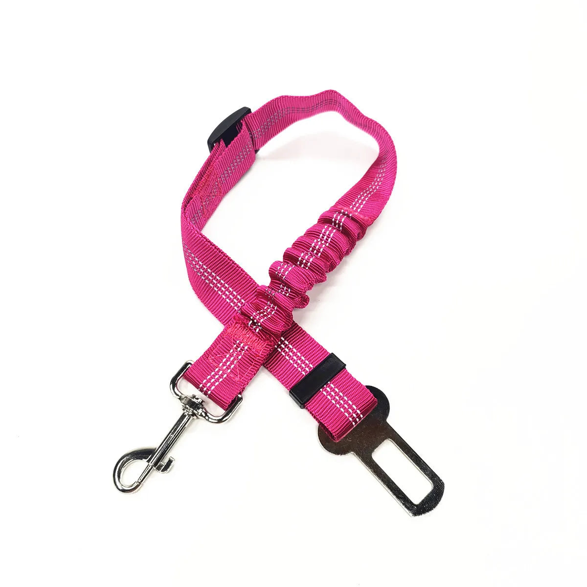 Adjustable Pet Car Seat Belt Leash for Dog Safety.  Has Nylon, Reflective, Cushioning, Elasticity Leash.
