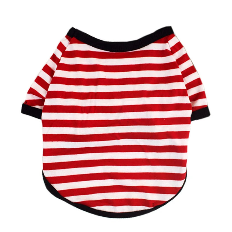 Stripe Dog T-shirt for Small & Medium Dogs, Cats and Puppies.