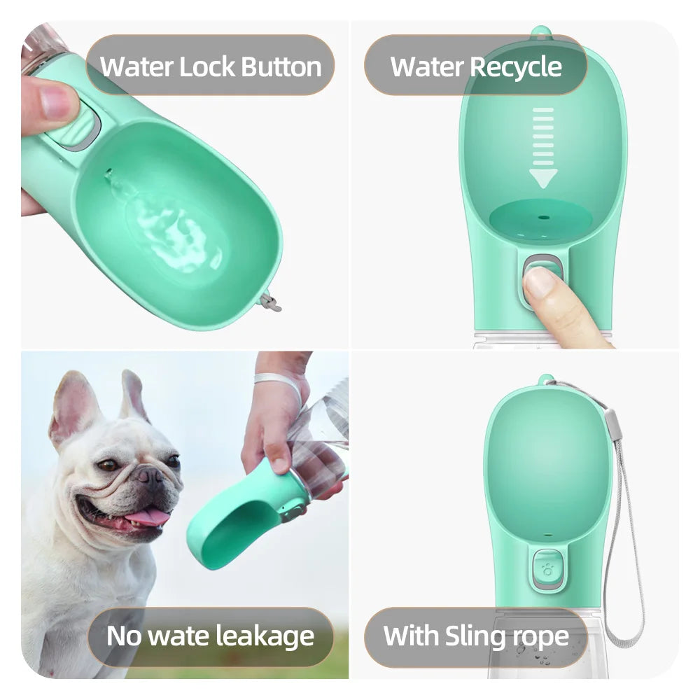 Leakproof Dog Water Bottle for Dogs, Puppies and Cats. Water Feeder Bowls/Containers.