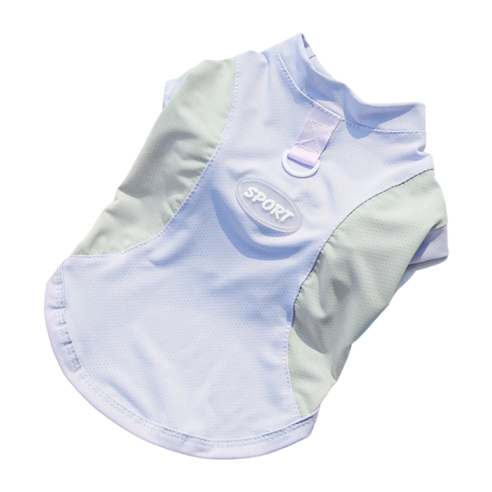 Breathable Cooling Dog T-Shirt with Ice Silk Material for Cats and Puppies - Lightweight and Soft Pet Tank Tops in Contrast.