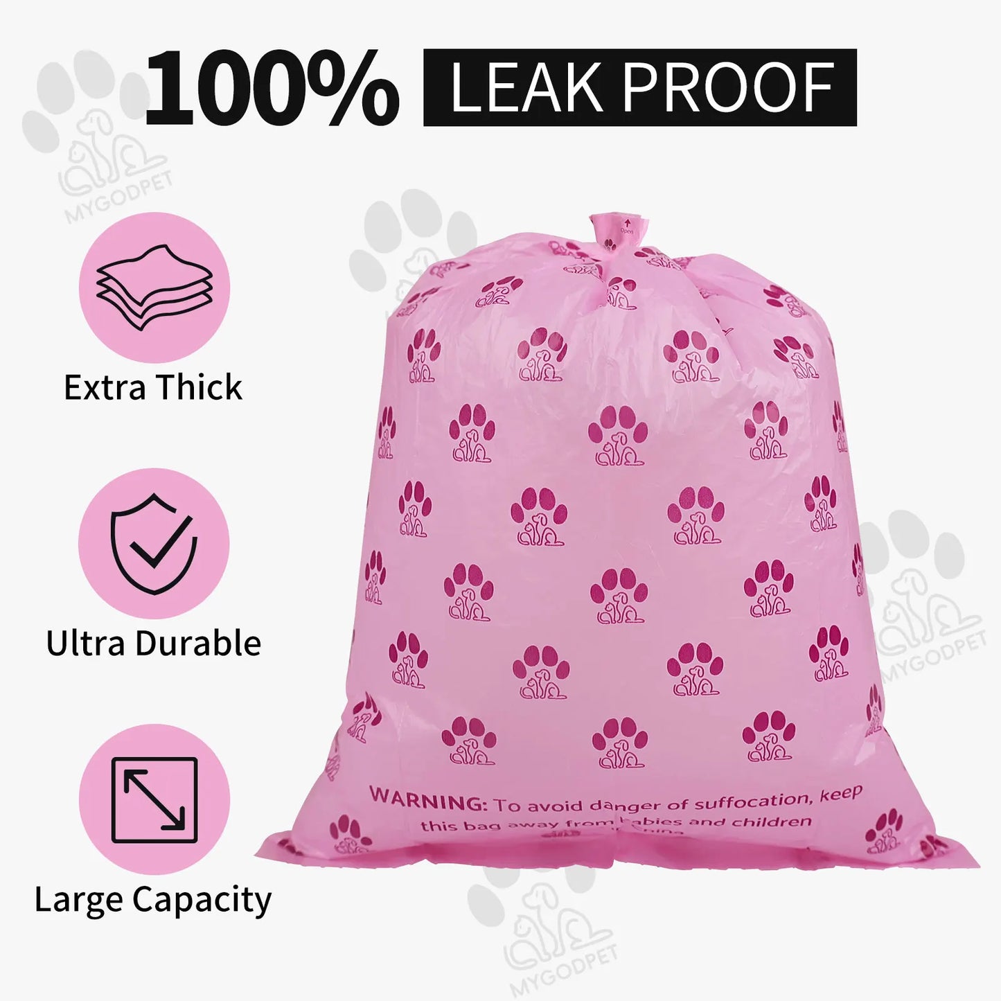 Dog Poop Bags Rolls with Dispenser 150 Count.