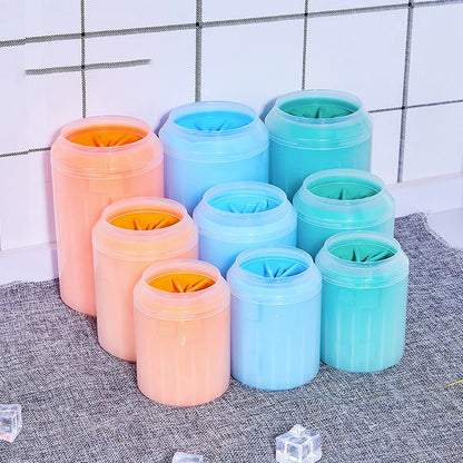 Dog Paw Cleaner Cup Soft Silicone Combs.