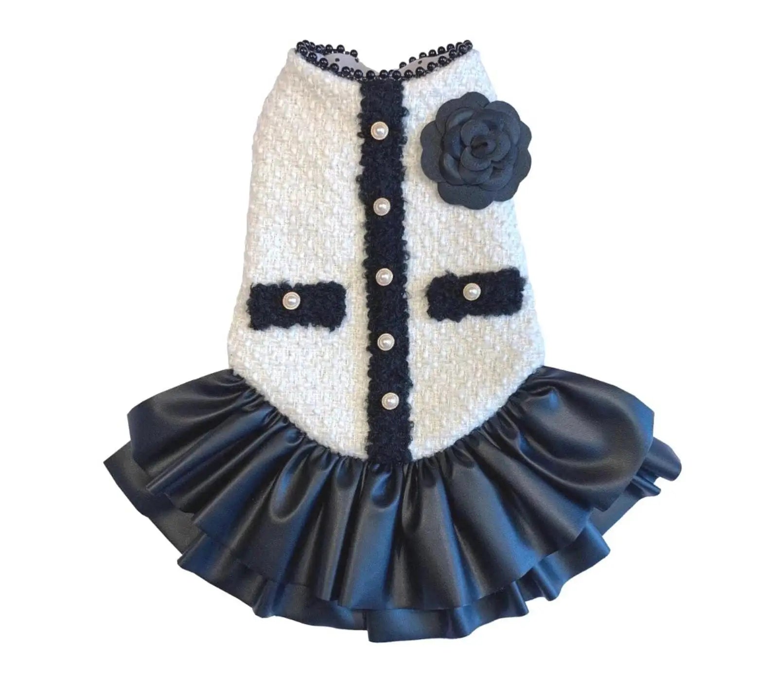 Knitted Pet Princess Dress for Dogs and Cats.  Dress for Small Dog, Puppy and Kitten.  Perfect for Spring and Autumn.