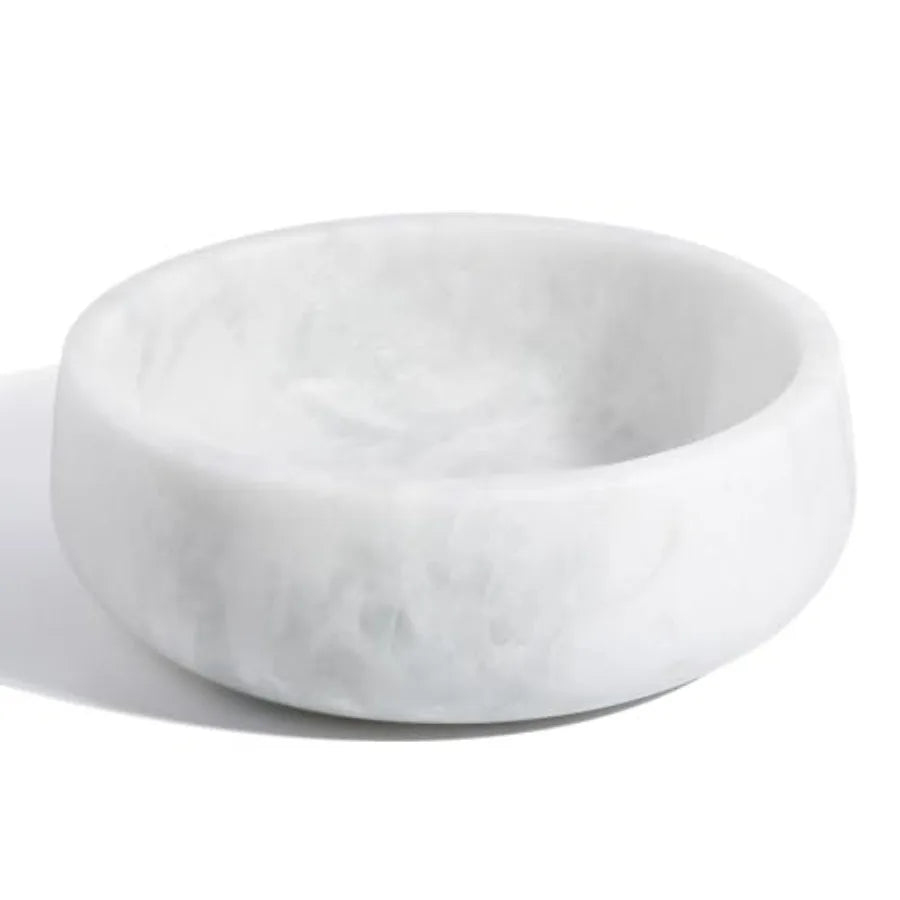 White Marble Dog Bowls, Non-Slip Dog Food and Water Bowl Small, Heavy Duty Bowl for Cats and Medium Dogs.