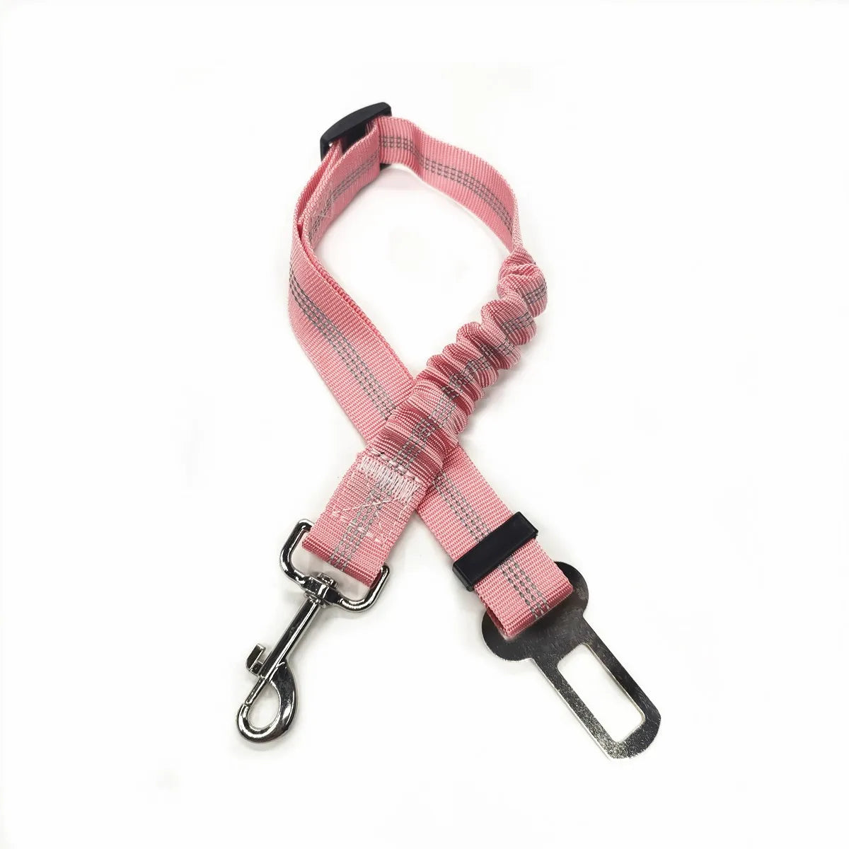 Adjustable Pet Car Seat Belt Leash for Dog Safety.  Has Nylon, Reflective, Cushioning, Elasticity Leash.