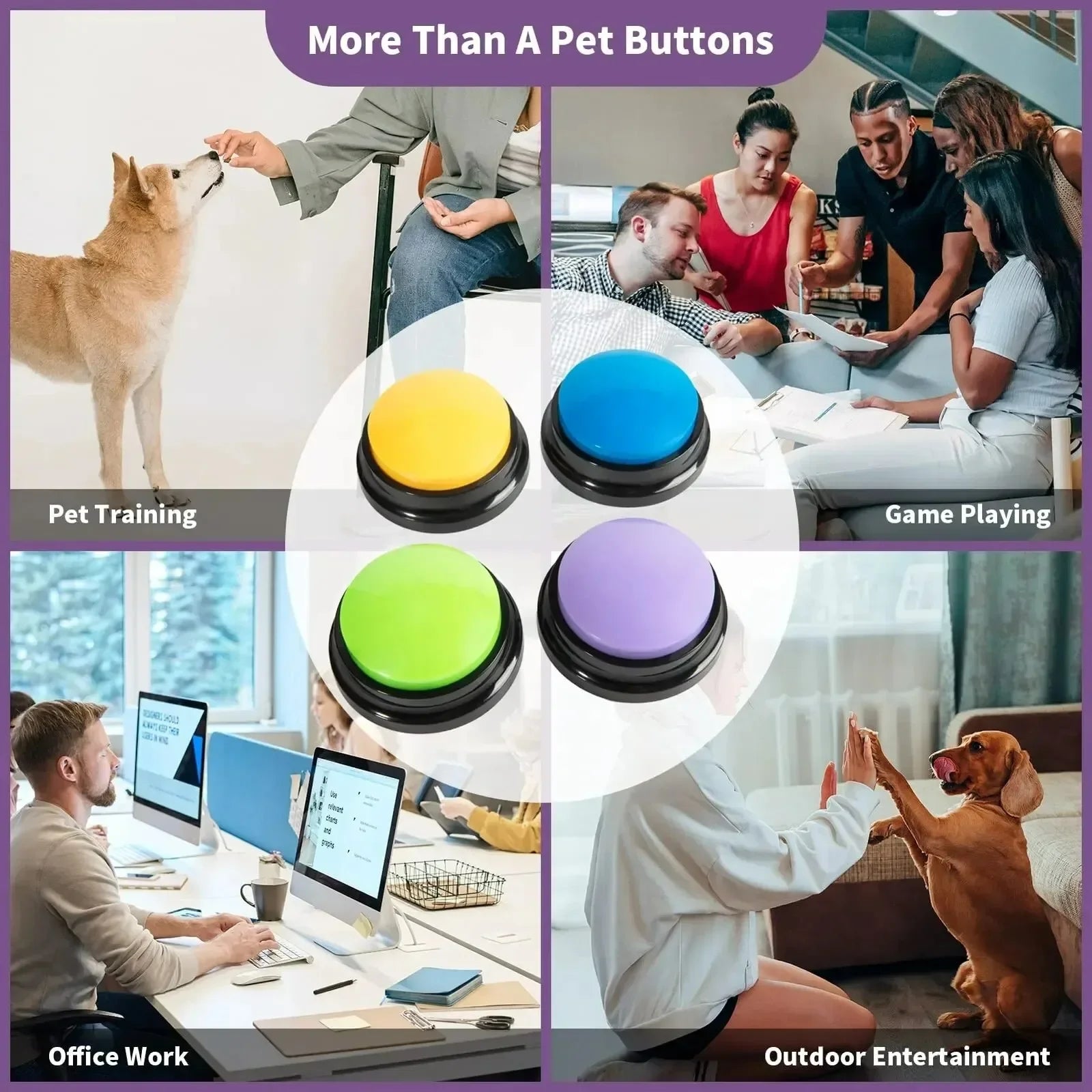 Dog Buttons Voice Recording Button for Pet Training.