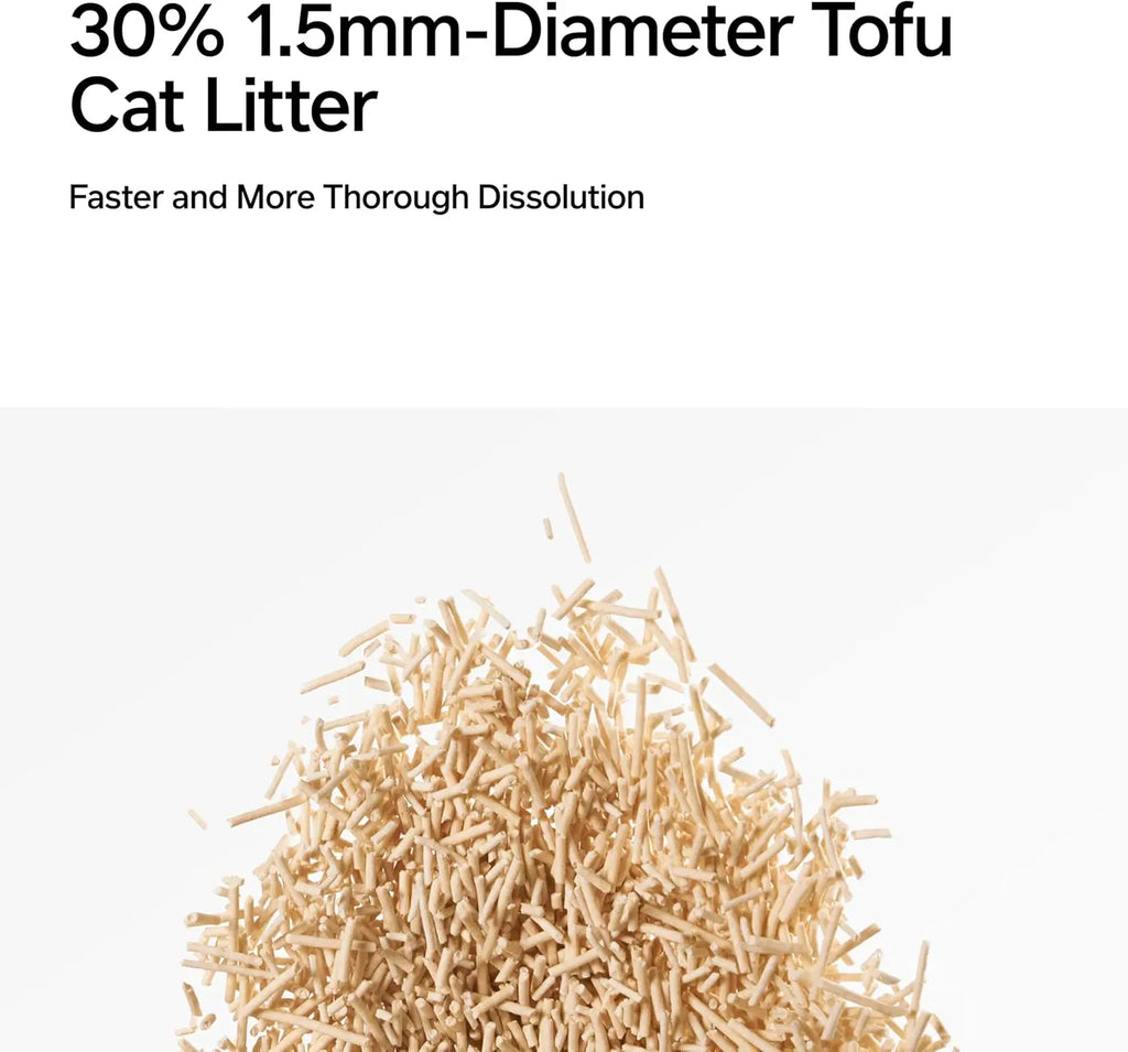 pidan Tofu Cat Litter Clumping.  Flushable,  Ultra Absorbent,  Fast Drying,  Dust-Free and Less Tracking, 5.3lb