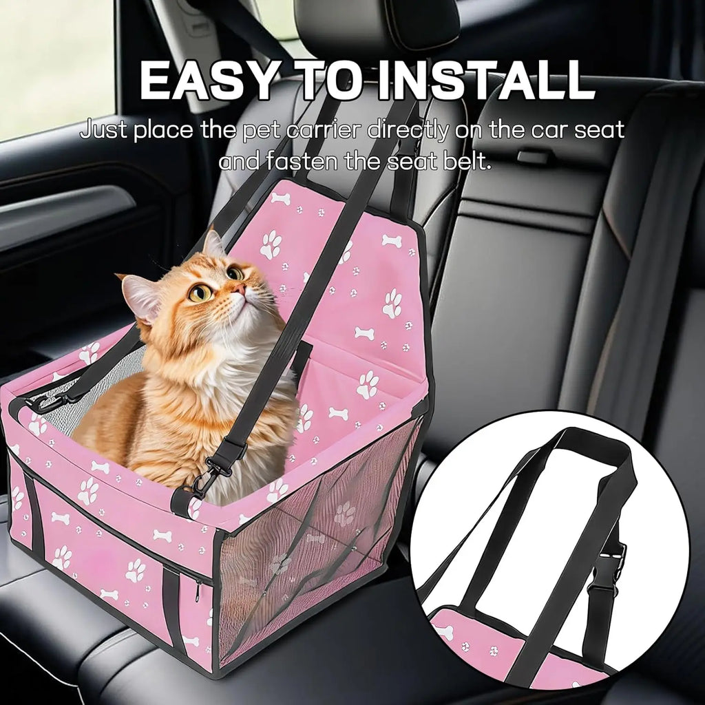Pet Car Seat for Small Pets Up To 22 lbs.