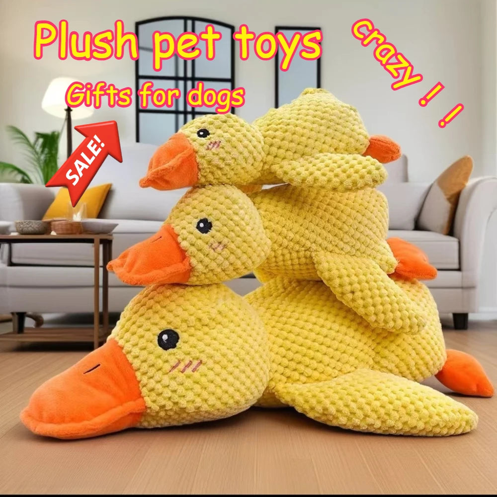 1/3 PCS Squeaky Duck for Dogs. Calming, Plush, Luxury, Sleep Aid and Durable Puppy Companion Pet.