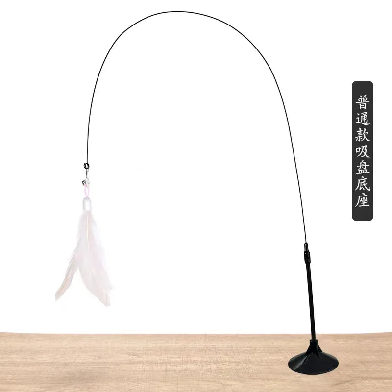 Strong Suction Cup Cat Interactive Wand Toy.
