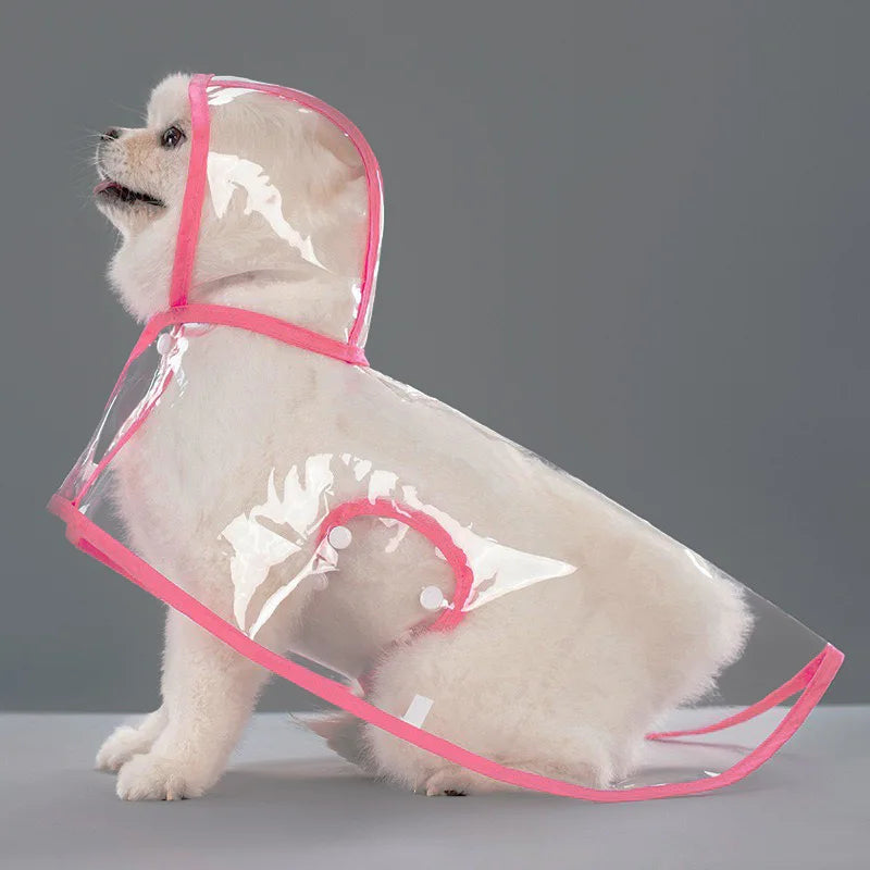 Dog Raincoats Transparent, Waterproof and Windproof. Sizes Small, Medium, Large and Extra Large.