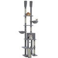 Cactus Cat Tree Tower 7 Tiers Cat Climbing Tree with Hammocks, Condos, Scratching Posts, Ladder and Cat Toys.