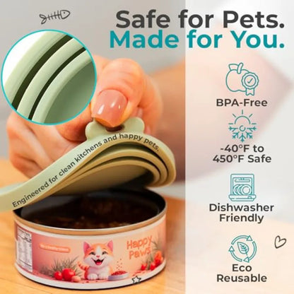 3 Pack Universal Pet Food Can Covers Lids.