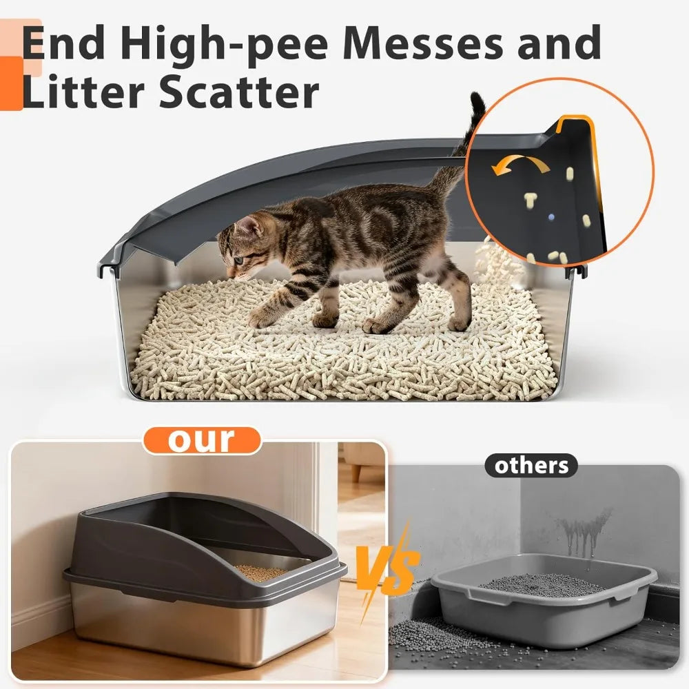 Stainless Steel Litter Box with Lid.