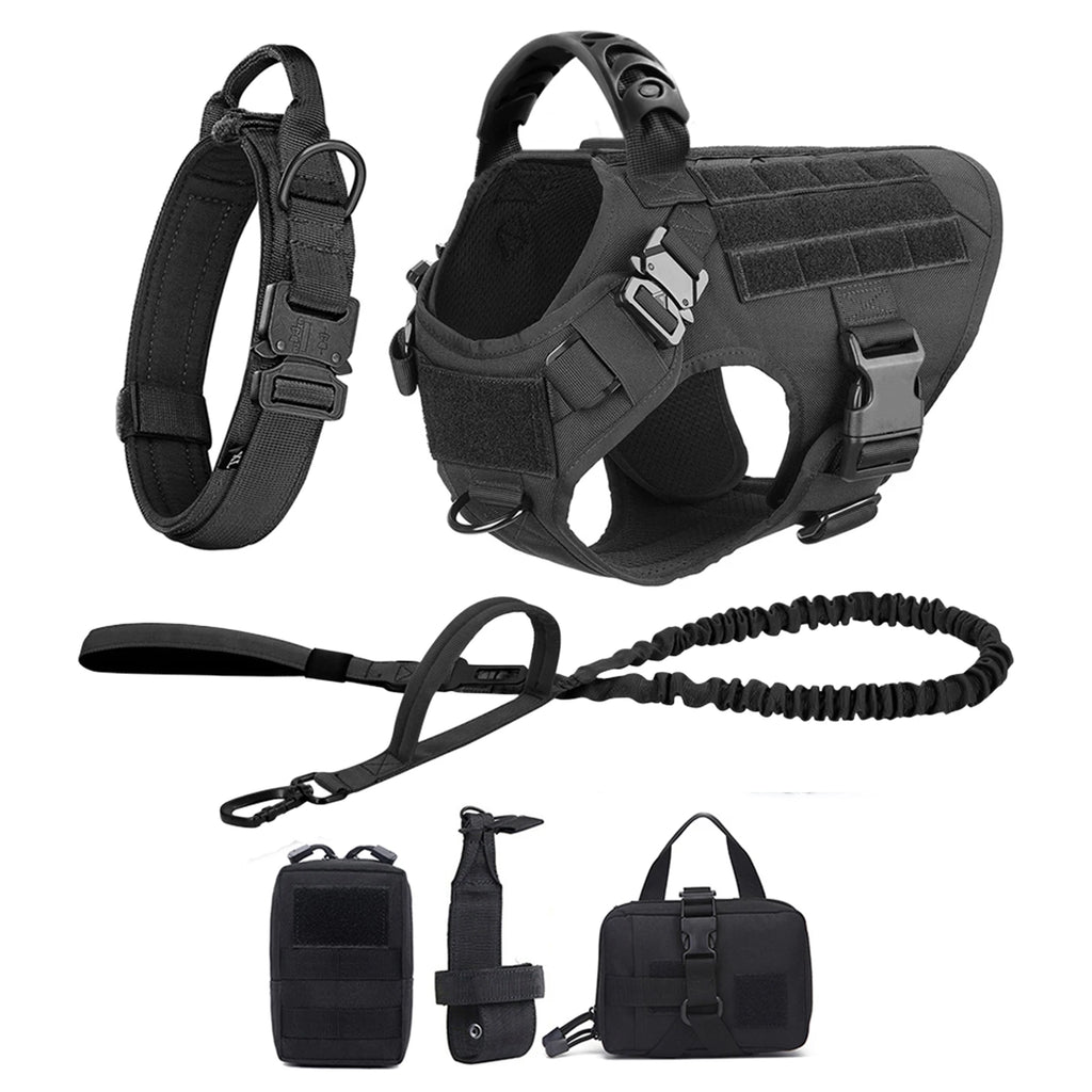Training Harness, Leash, Walking Vest and Collar Set for Medium Large Dogs.