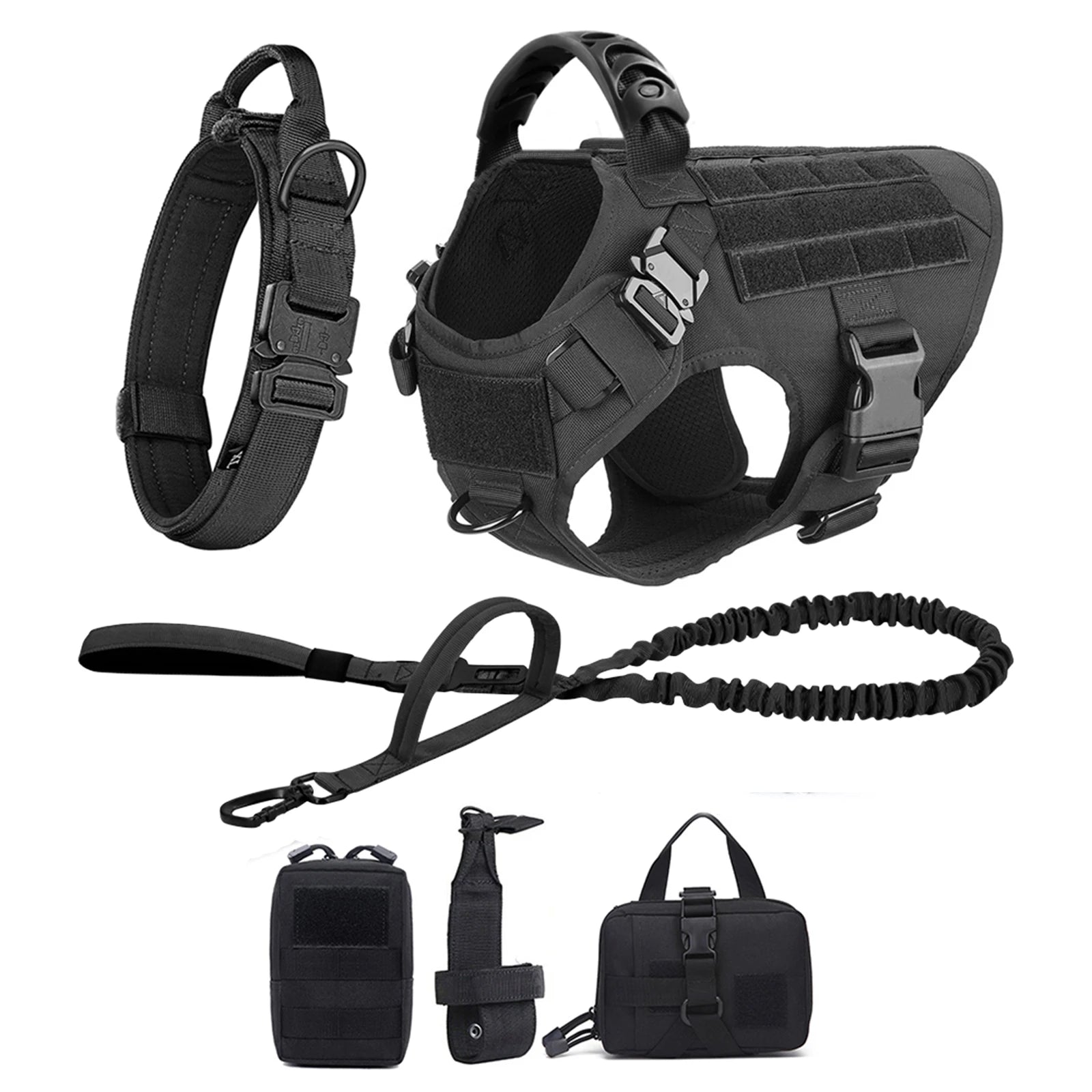 Training Harness, Leash, Walking Vest and Collar Set for Medium Large Dogs.