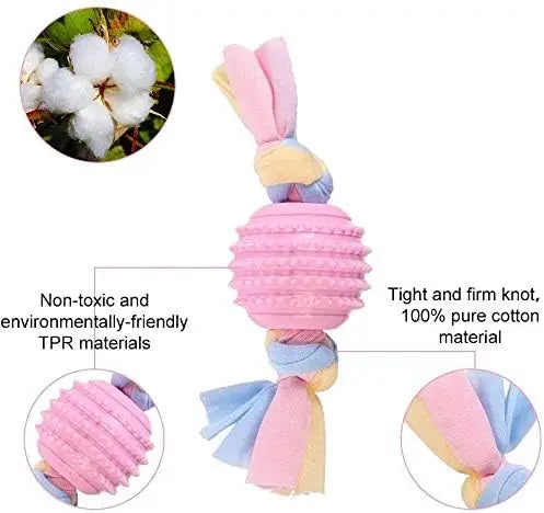 Durable Squeaky Dog Chew Toys - TPR Non-Toxic Puppy Teething Bones, Various Shapes to Satisfy Chewing Instinct.