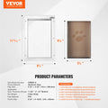 SucceBuy Pet Door Aluminum Frame with Lock and Flap System Weatherproof Doggy Door for Interior or Exterior.