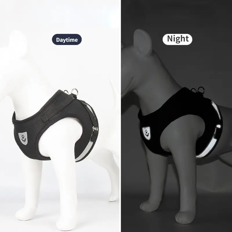 Pet Leash, Undershirt Harness,  Breathable Mesh.  Adjustable,  Easy Control,  Reflective Undershirt Dog Harness Collar.