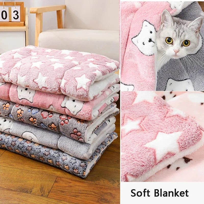 Thick Cat Mat Breathable Flannel Cat Sleeping Mat.  Soft Dog Cushion for Small Dog;  Winter Warm Cat Blanket.