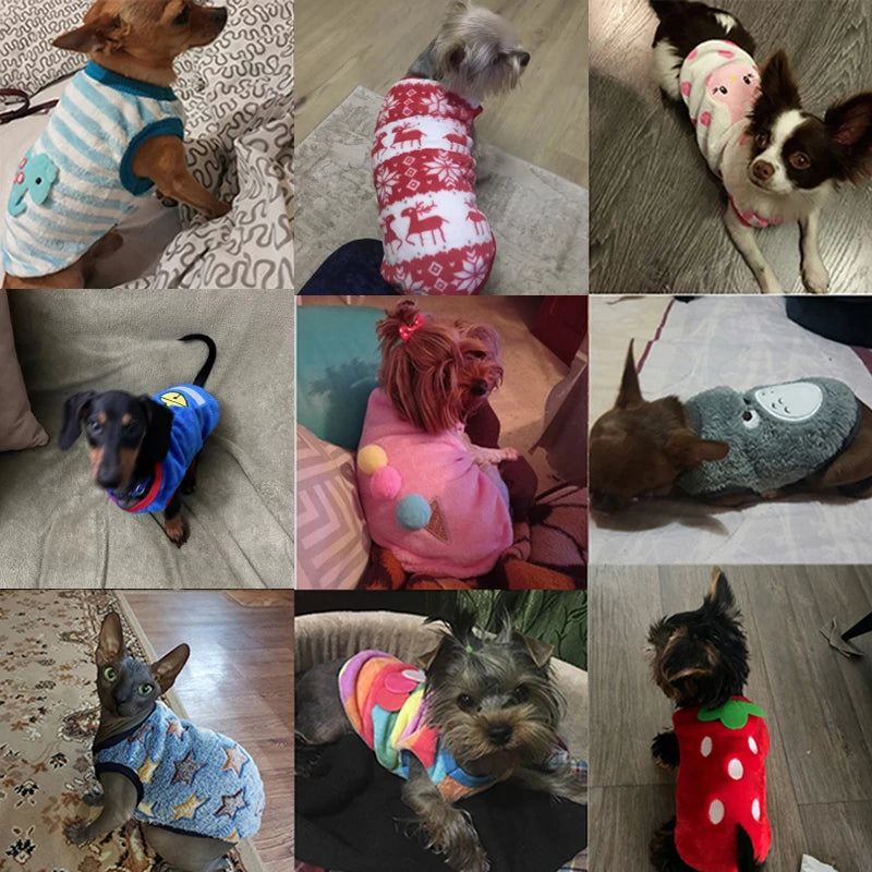 Dog Clothes Winter Vest Sizes XXS - XL.