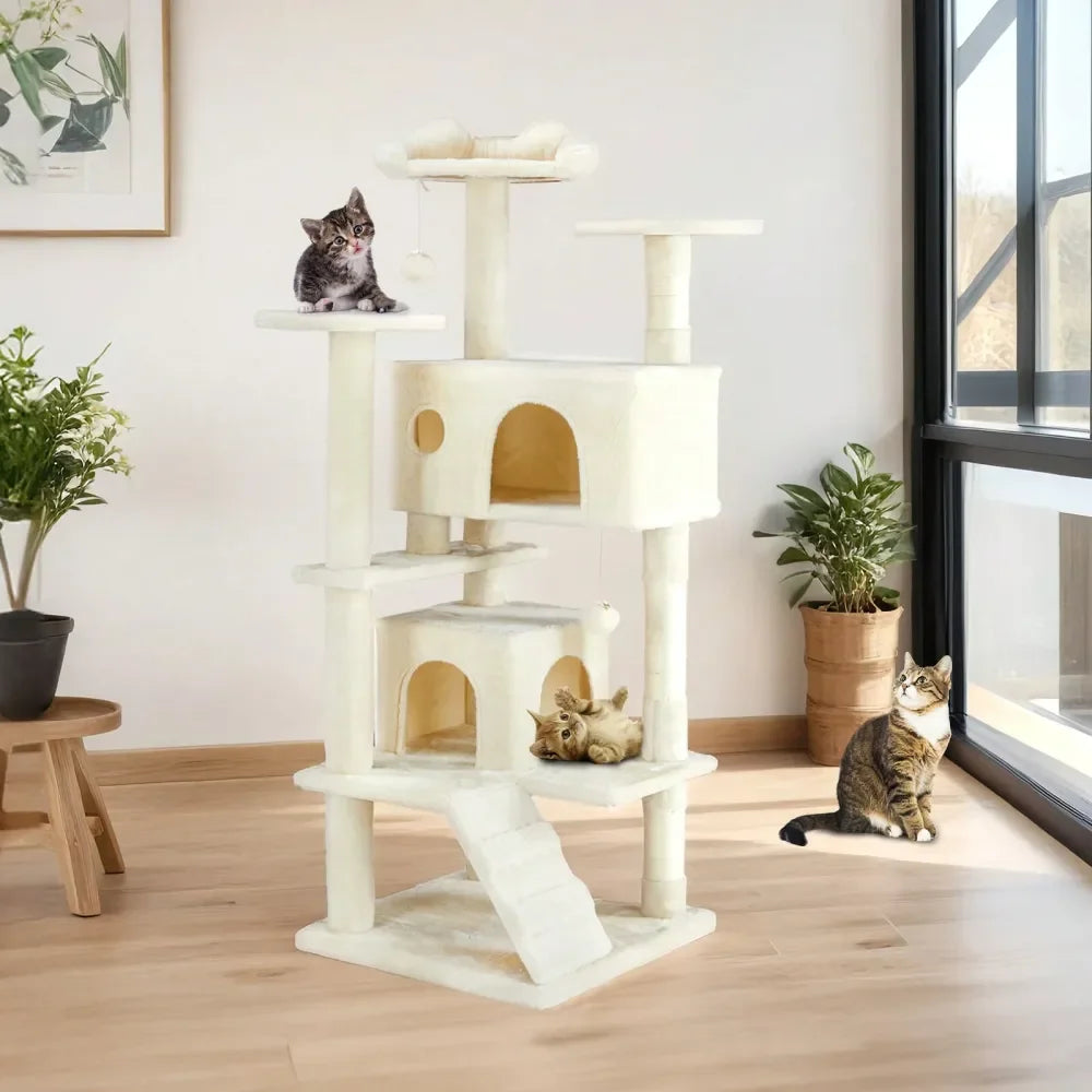 Cat Tree Tower For Indoor Cats,  Has Scratching Post.