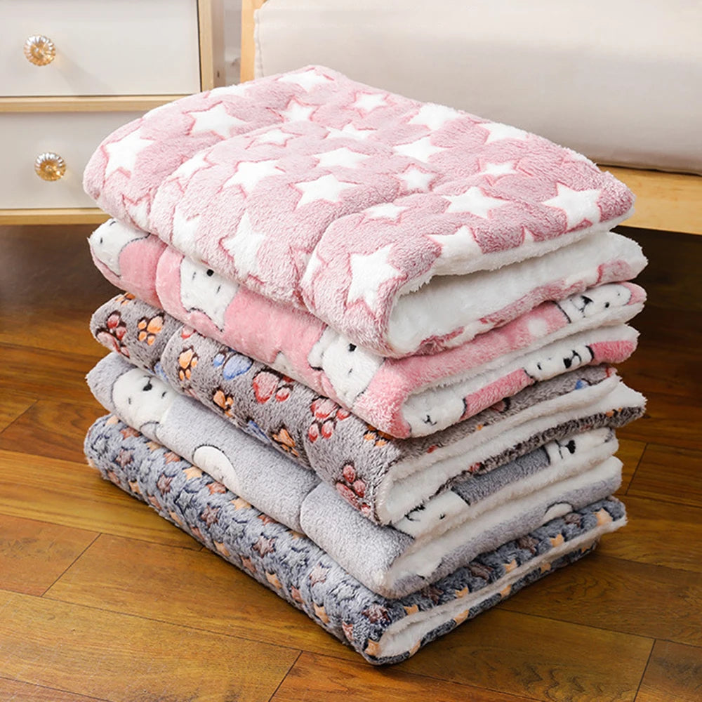 Thick Cat Mat Breathable Flannel Cat Sleeping Mat.  Soft Dog Cushion for Small Dog;  Winter Warm Cat Blanket.