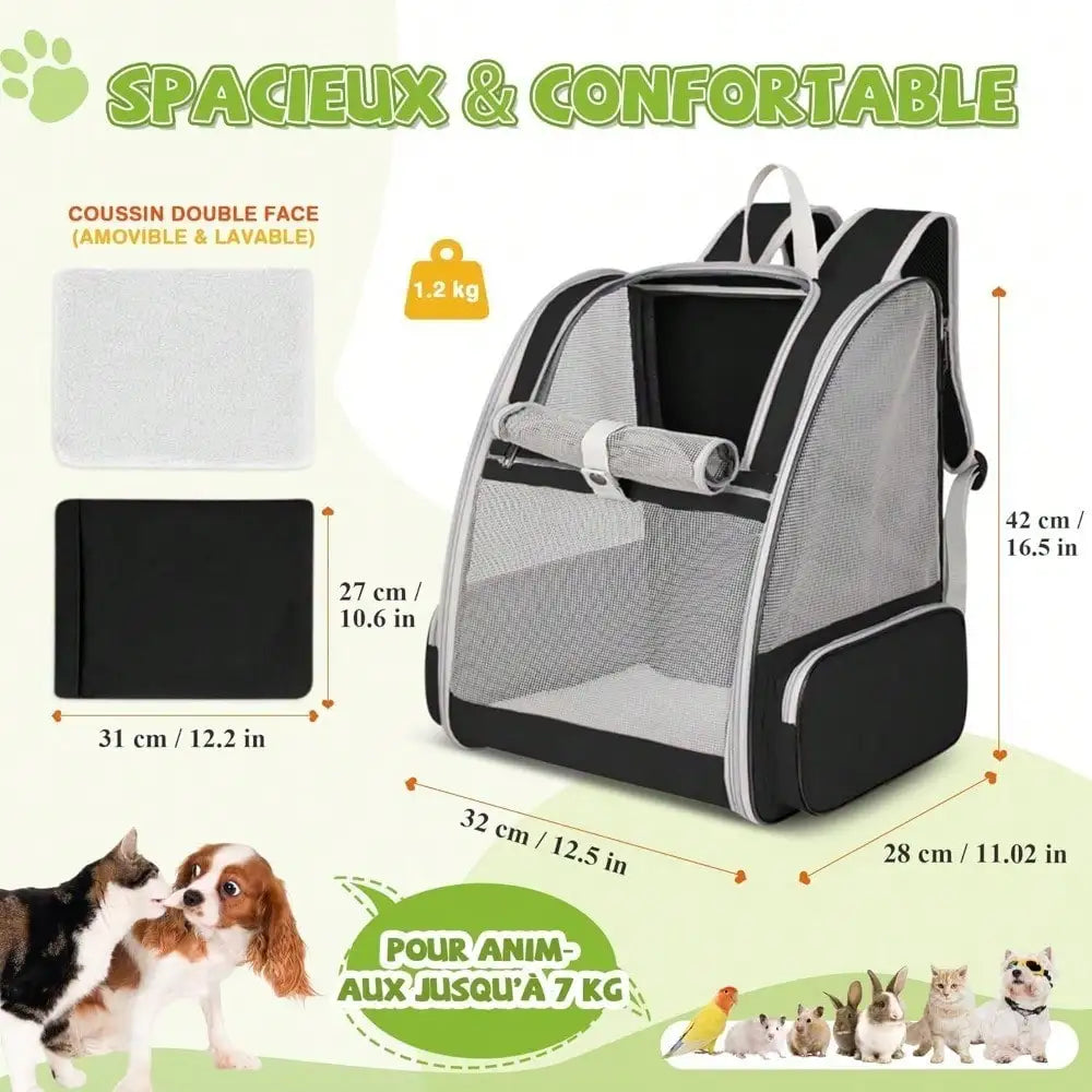 Large Cat Backpack Carrier, Backpack Suitable For Travel, Hiking, Shopping and Medical Visits.