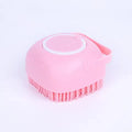 Pet Bath and Massage Brush with Shampoo Storage Silicone.