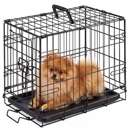 18 Inch Single Door Dog Crate Metal Pet Kennel.