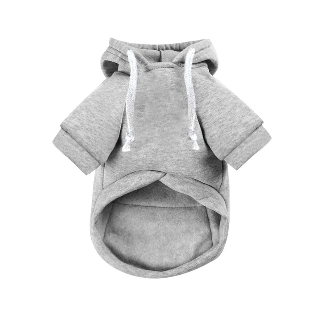 One Piece Hoodie Sweatshirts with Zipper Pockets.  Clothes for Small Dogs, Cat Costumes and Medium Sized Dogs.