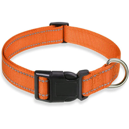Adjustable Reflective Dog Collar Strap.