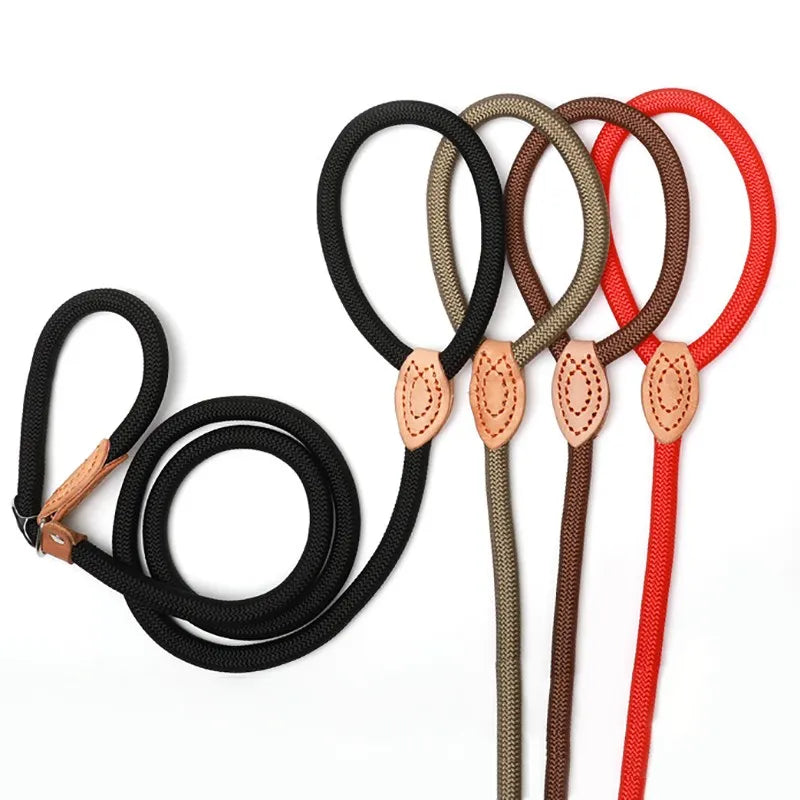 Dog Leash,  Slip Rope Lead Leash Heavy Duty Braided Rope for Medium and Large Dogs.