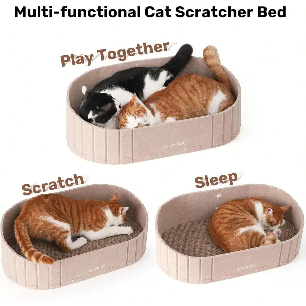 Cat Scratchers Bed,  24 Inch Sofa, Reversible Detachable Board.