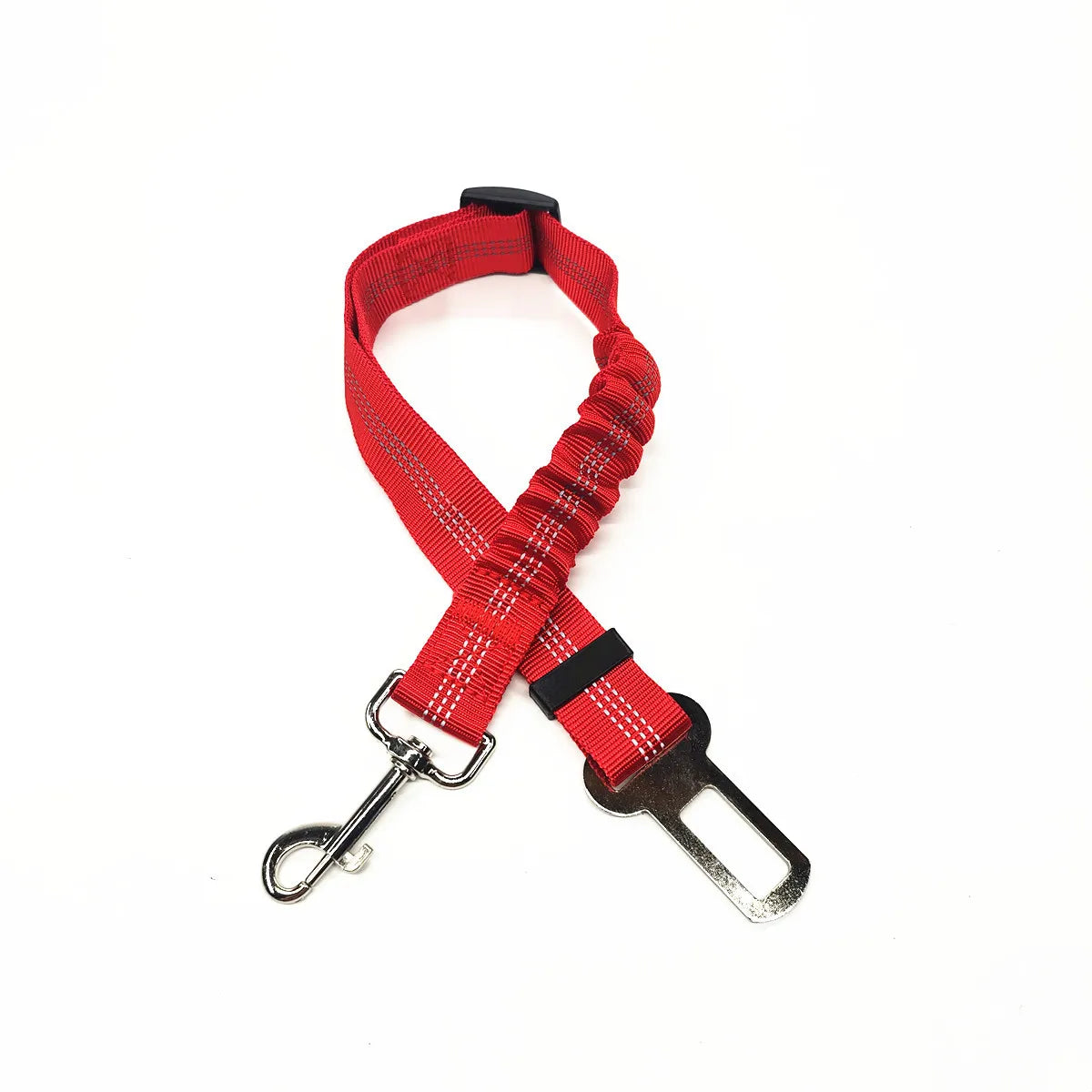 Adjustable Pet Car Seat Belt Leash for Dog Safety.  Has Nylon, Reflective, Cushioning, Elasticity Leash.