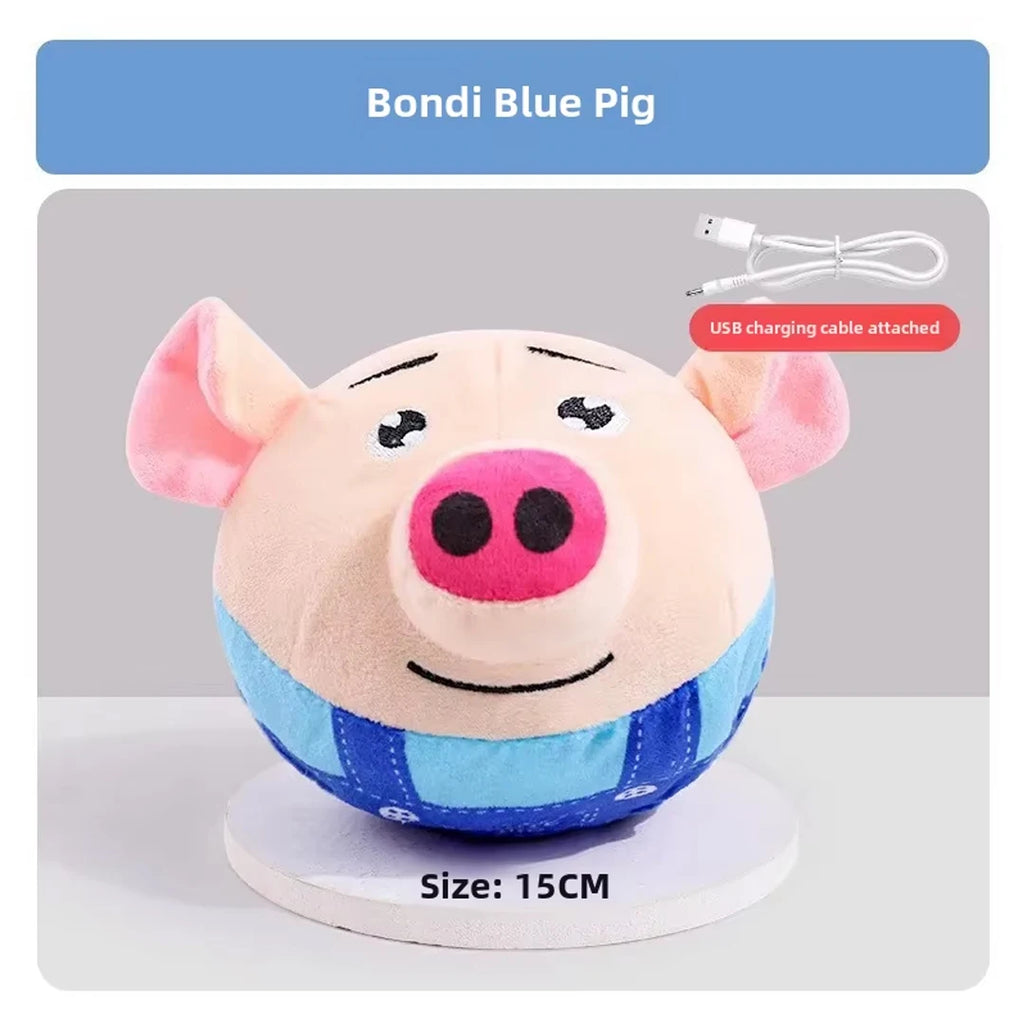 Dog Toys Interactive Electric Jumping Ball with music USB Rechargeable.