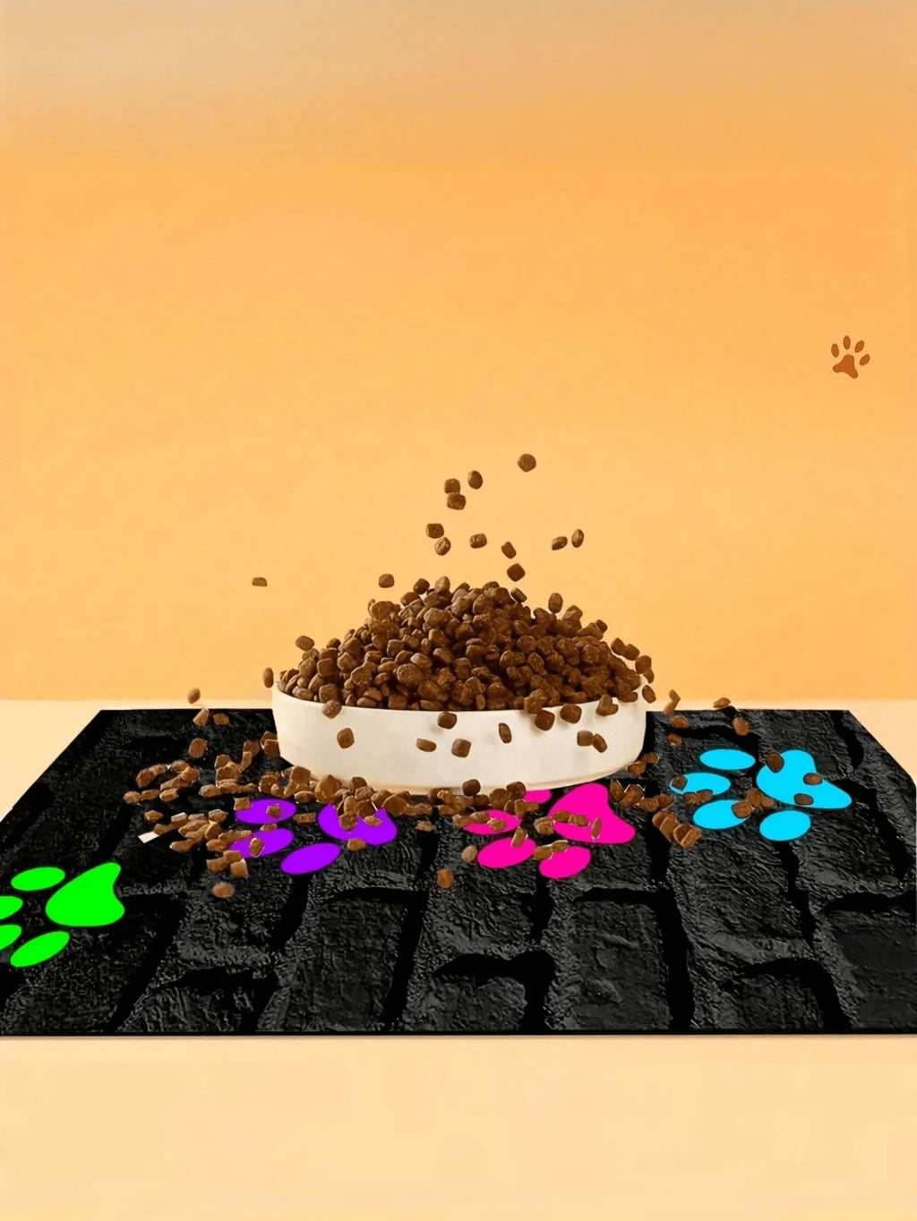 Paw Print Pad, Dog & Cat Small Feeding Mat.