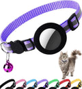 Cat Collar with Apple Air Tag Holder and Bell.