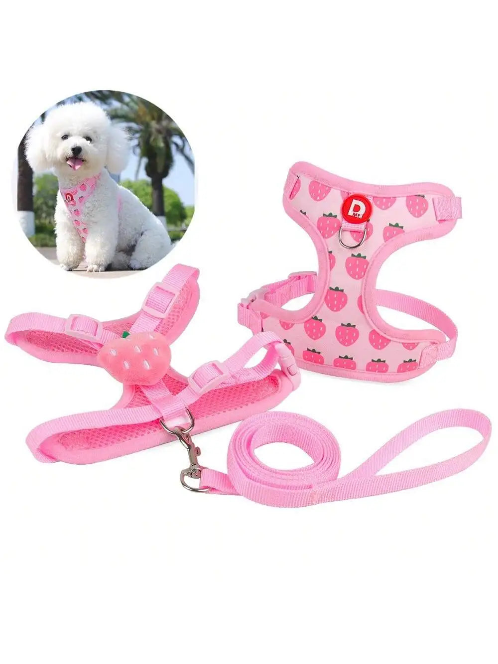 Cute Pet Harness And Leash Set For Small Dogs.  Anti-Escape Cat Leash.  Adjustable Cat Vest,