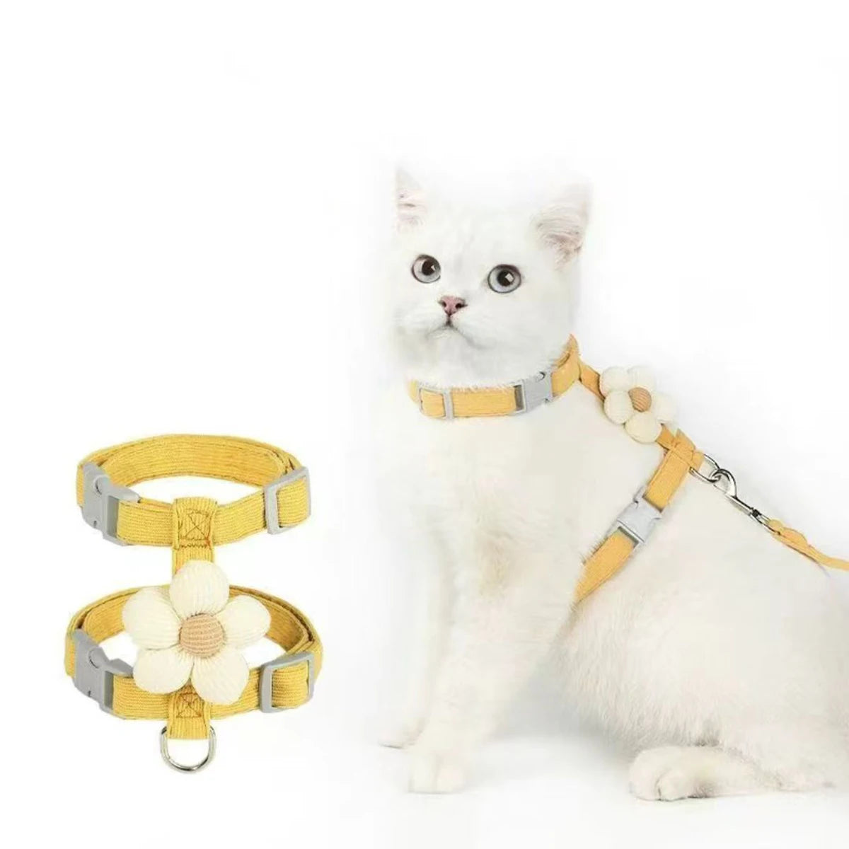 Cat Harness and Leash Set Adjustable, Leash is Breathable. Pet Harness is for Cats and  Small Dogs.