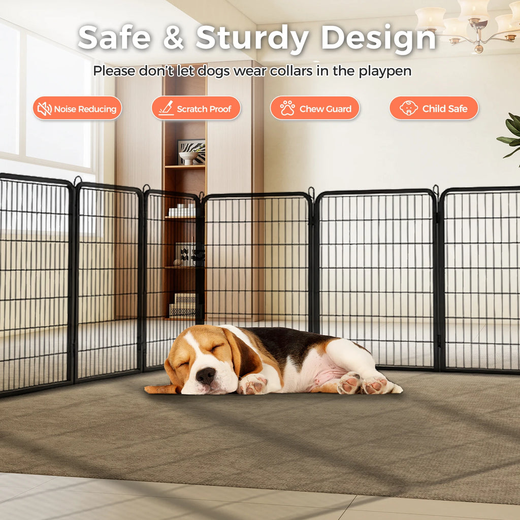 Heavy-Duty Metal Puppy Playpen.  Indoor and Outdoor Use.