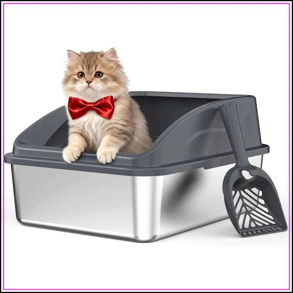 Stainless Steel Litter Box with Lid.