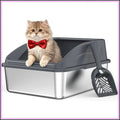 Stainless Steel Litter Box with Lid.