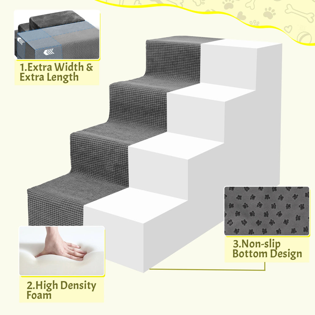 4-Tier/5-Tier Pet Stairs For Small Dogs and Cats,
