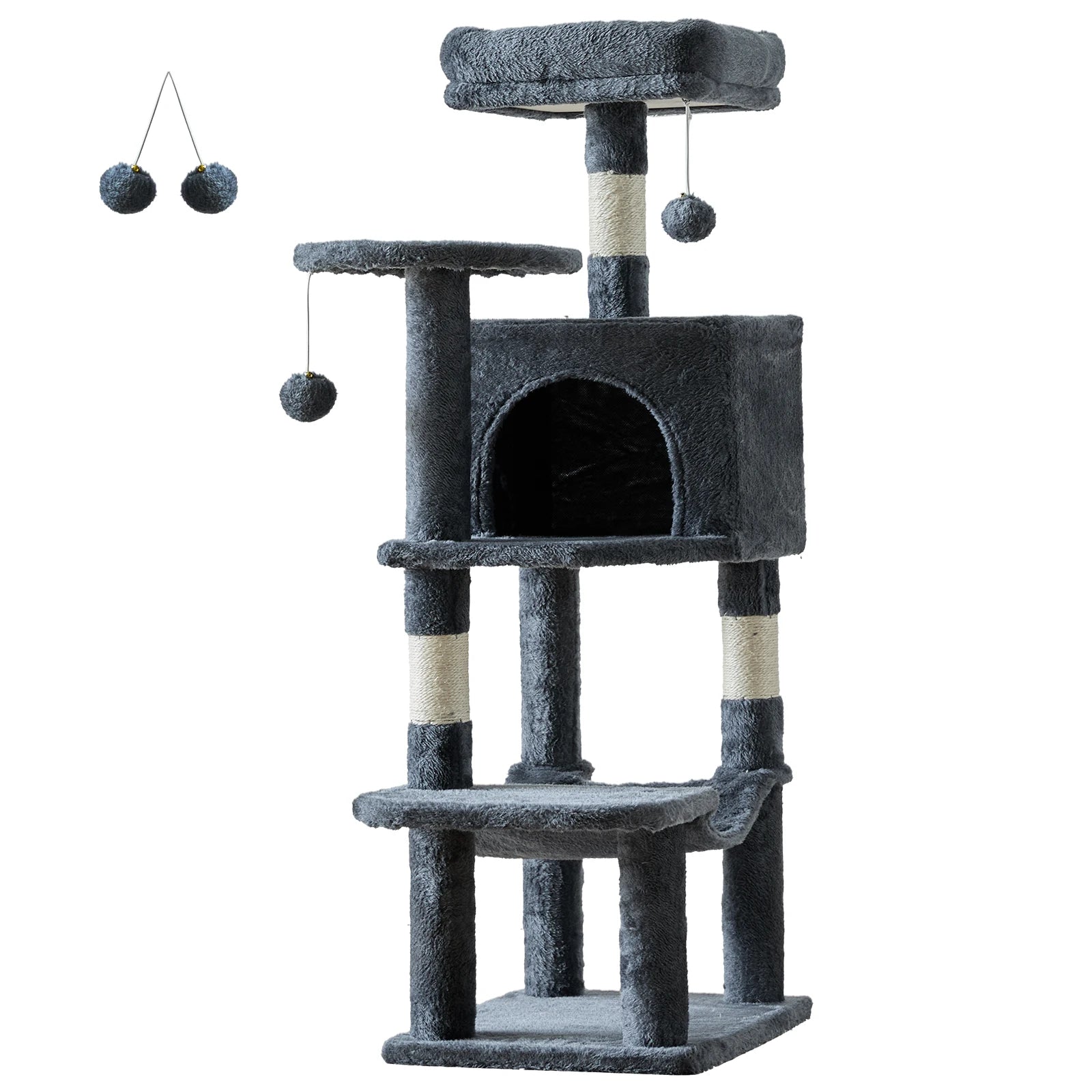 Cat Tree Tower for Pet Furniture, Scratching Posts, and House for Indoor Cats.