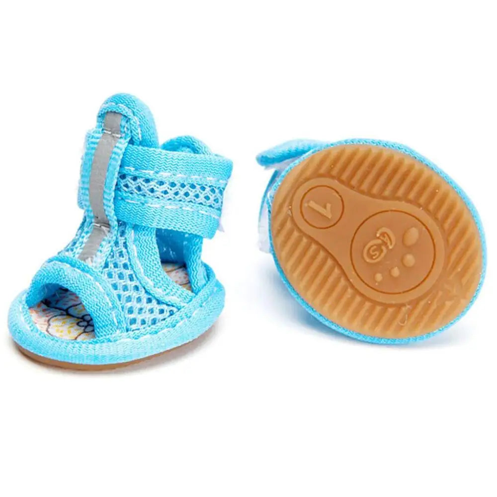 Pet Sandals with Reflective Straps for Spring and Summer.