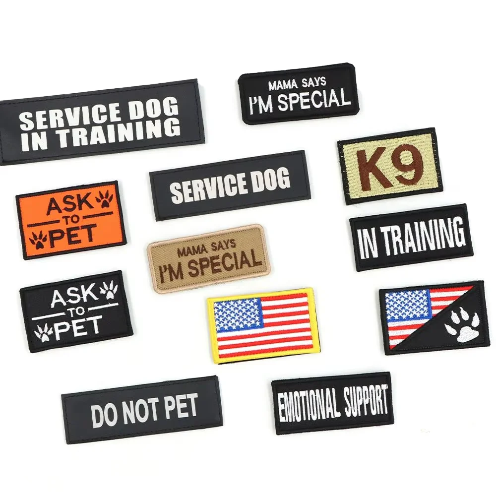 12 Pieces Tactical Patch Bundle for Dog Vest Harness.